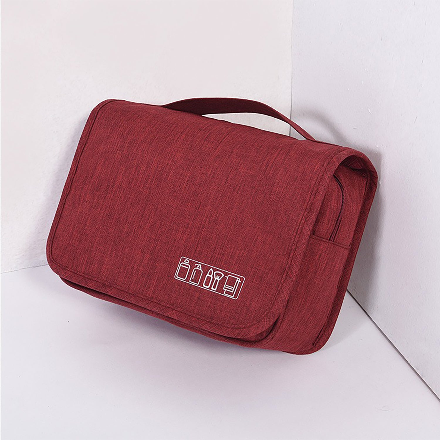 Large Hanging Travel Toiletry Organizer Bag - Red