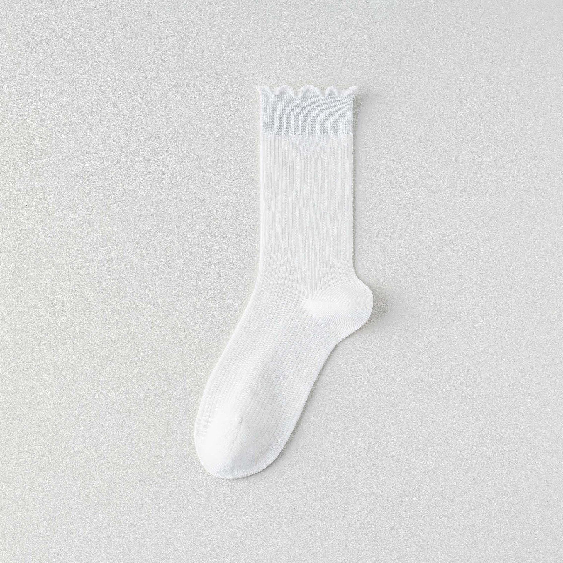 Women's Thin Cotton Mid-Calf Socks, Black product detail