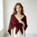 Wool Triangle Scarf Shawl, Beige