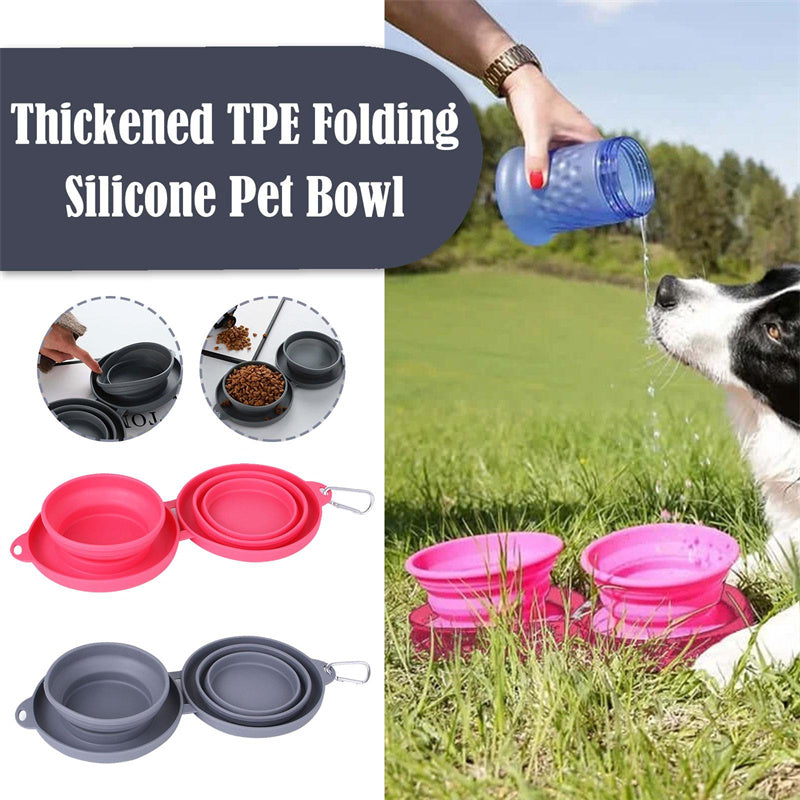 Foldable Double Pet Feeding Bowl for Dogs and Cats product detail