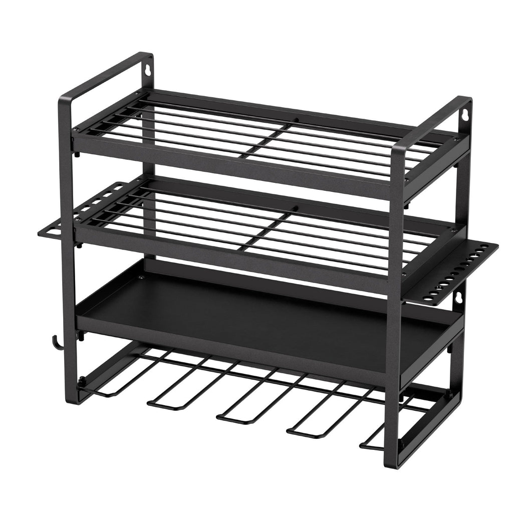 4-Layer Power Tool Organizer with 4 Drill Holders
