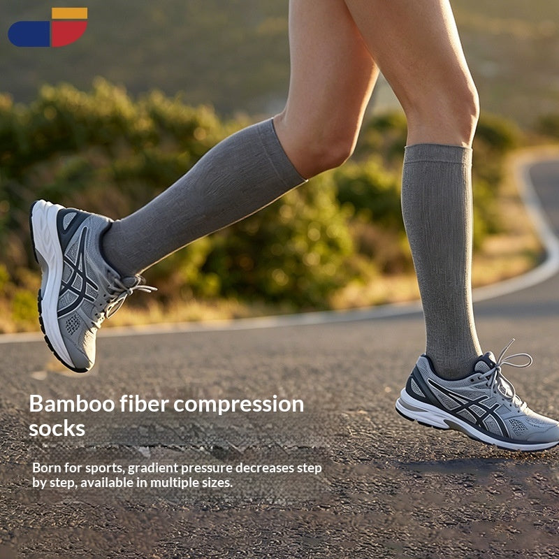 Bamboo Fiber Compression Socks, Black, 2XL