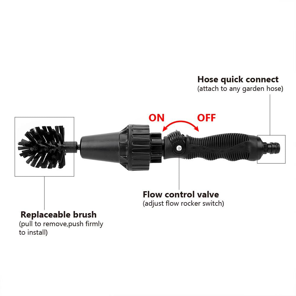 Water-Driven Handheld Rotating Cleaning Brush product detail