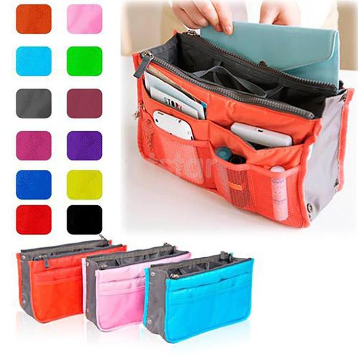 Black Travel Cosmetic Organizer Insert Bag product detail