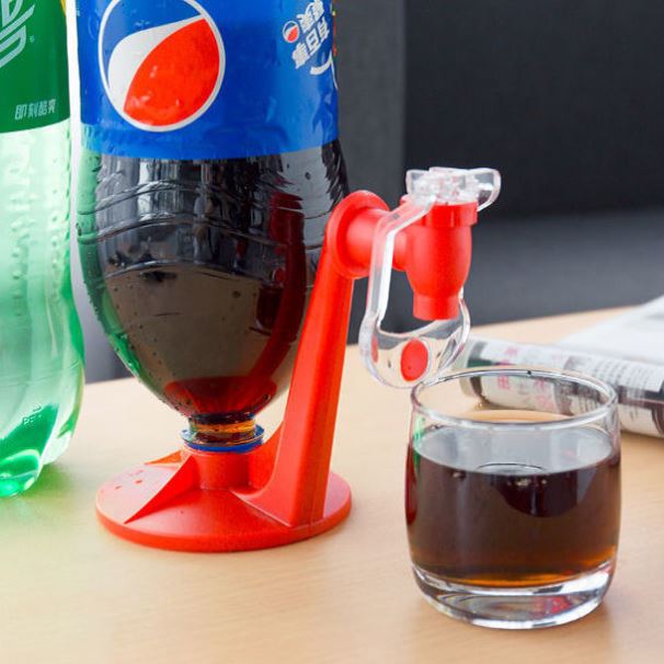 Upside-Down Soda Bottle Beverage Dispenser