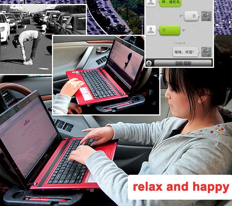 Multifunctional Car Steering Wheel Desk, Black product detail