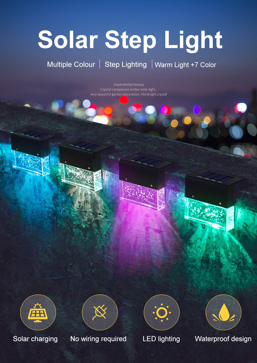 RGB Solar Fence and Step Light product detail