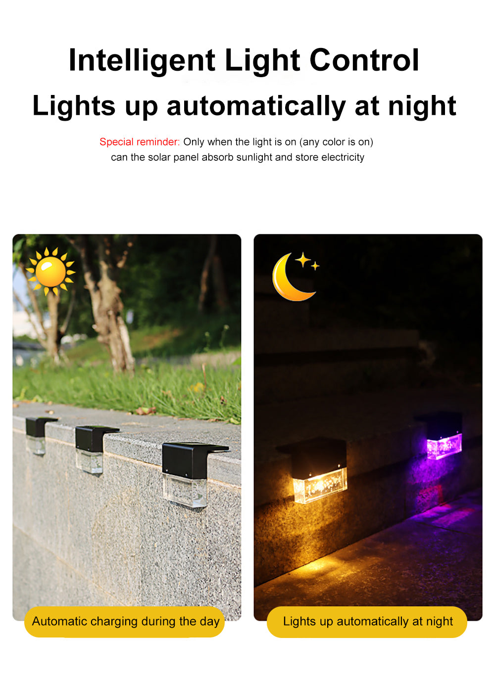 RGB Solar Fence and Step Light