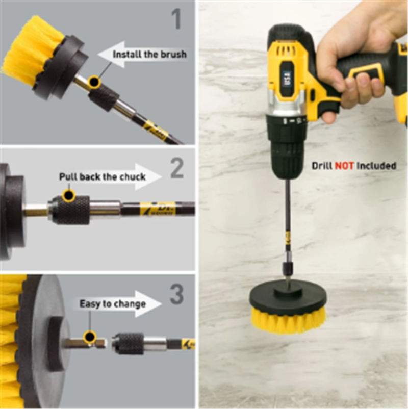 Electric Drill Cleaning Brush Attachment product detail