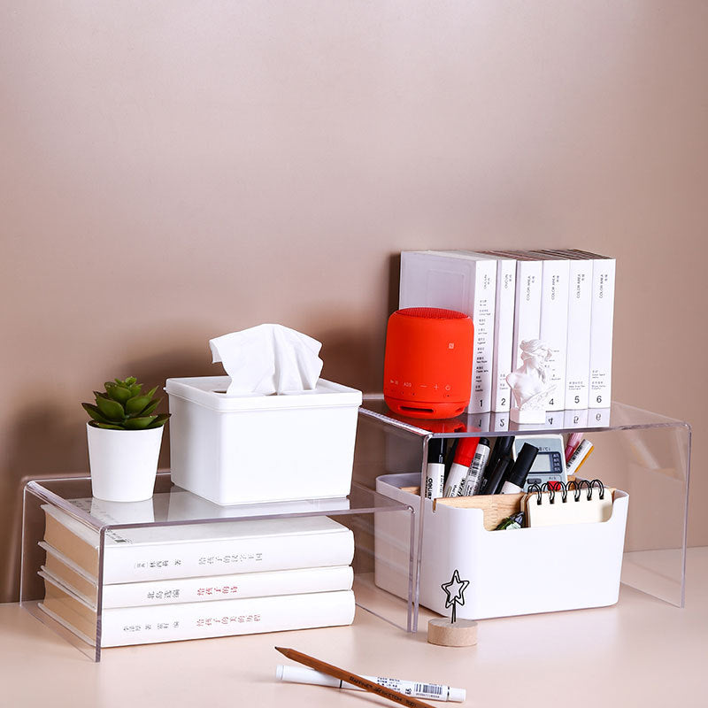 Clear Stackable Cabinet Shelf Organizer product detail