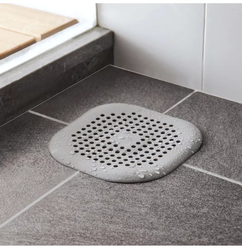 Silicone Sink Hair Catcher and Drain Strainer Gray