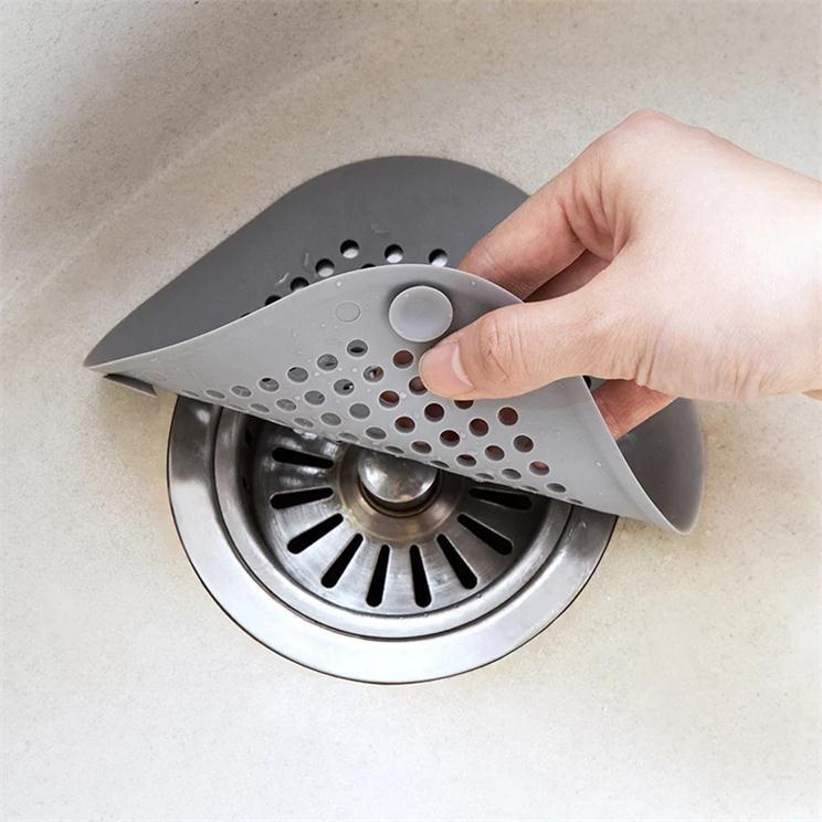 Silicone Sink Hair Catcher and Drain Strainer Gray product detail