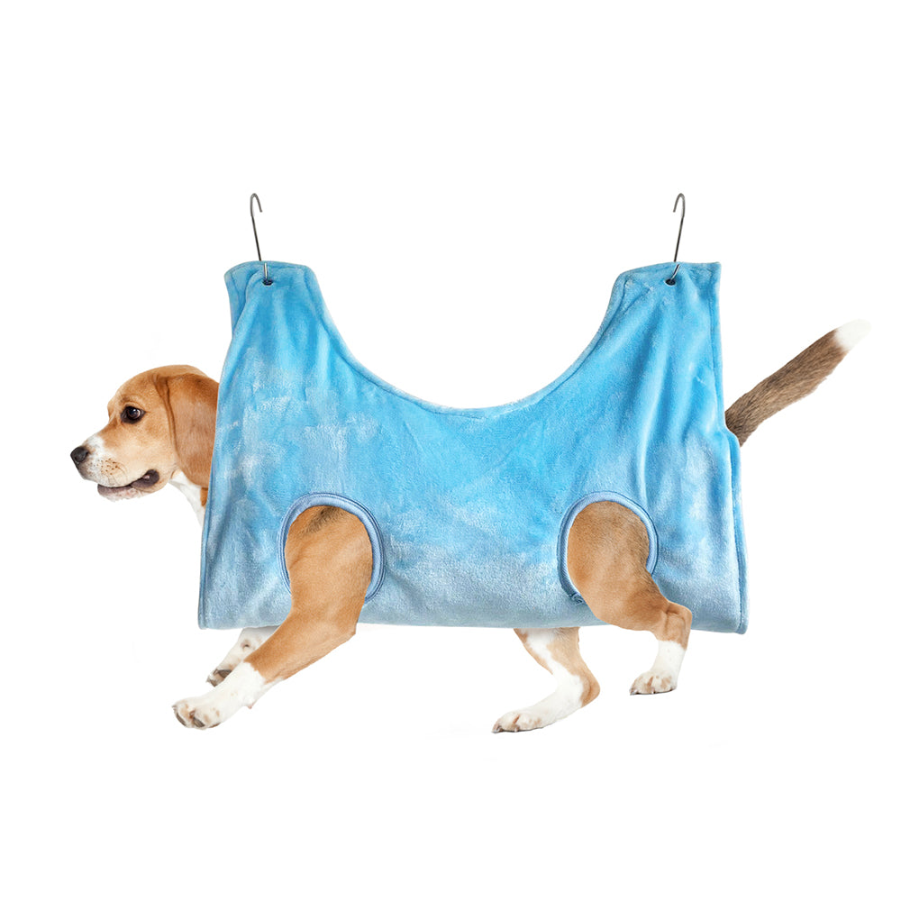 Pet Nail Trimming Grooming Hammock, Blue product detail
