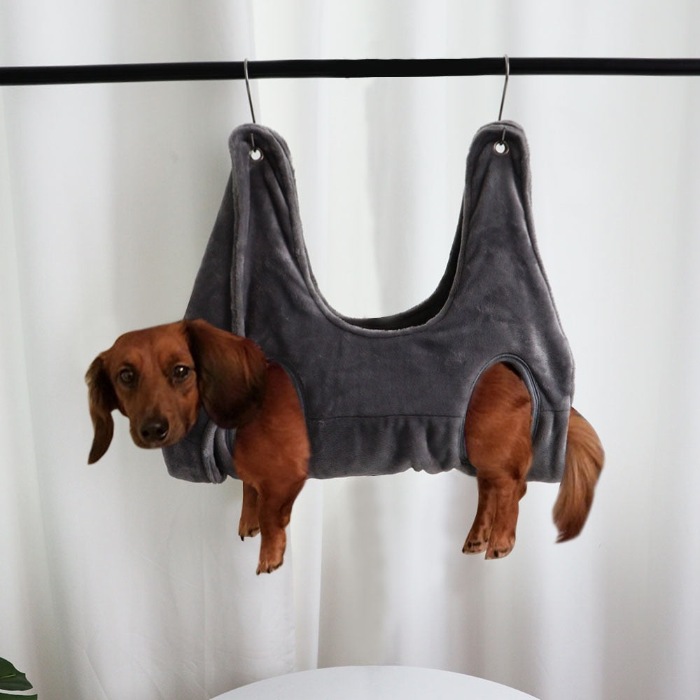 Pet Nail Trimming Grooming Hammock, Blue product detail