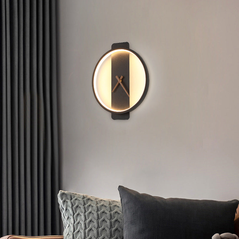 Nordic Clock-Shaped Wall Lamp product detail