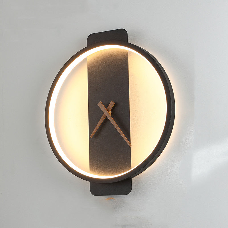 Nordic Clock-Shaped Wall Lamp product detail