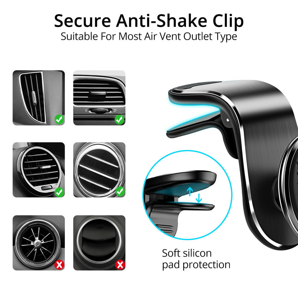 Magnetic Car Air Vent Phone Holder, Black product detail