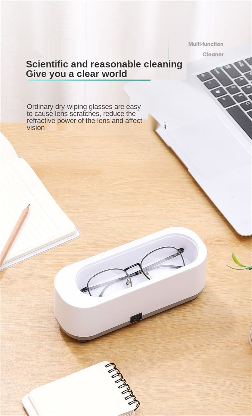 Compact Ultrasonic Jewelry and Eyeglass Cleaner product detail