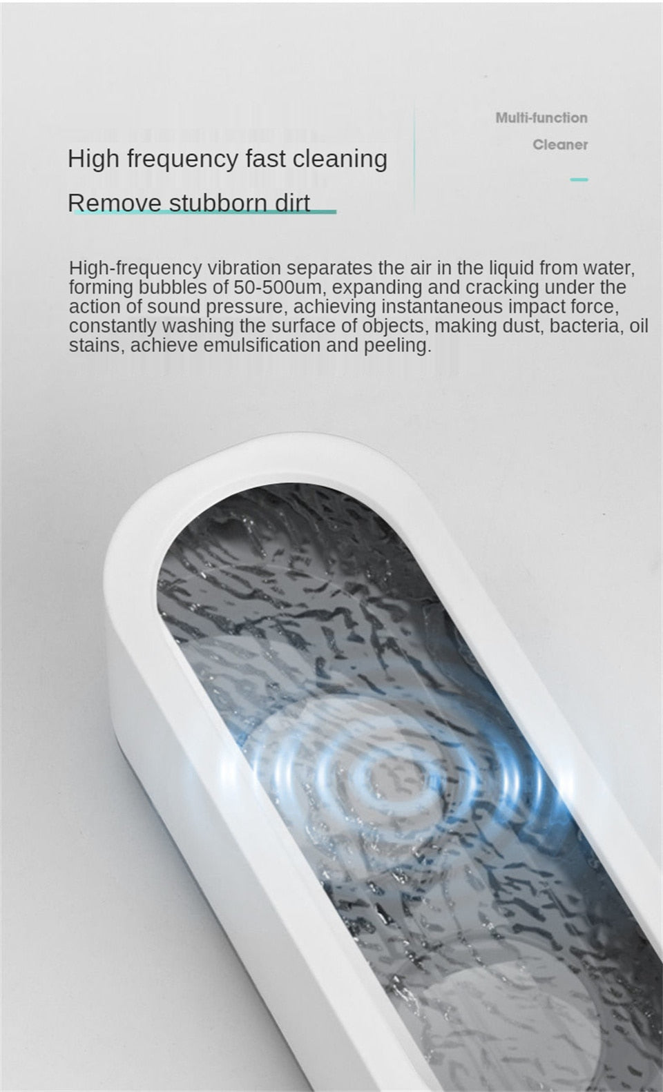 Compact Ultrasonic Jewelry and Eyeglass Cleaner product detail