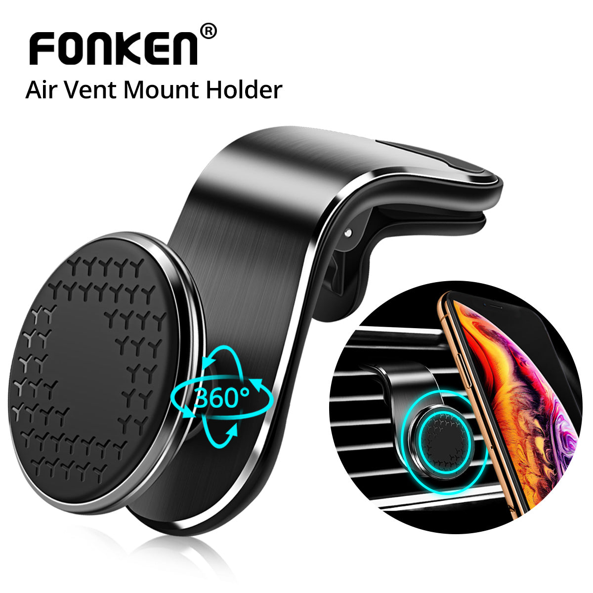 Magnetic Car Air Vent Phone Holder, Black product detail