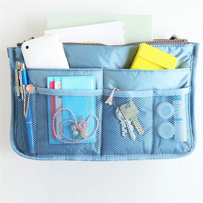 Travel Cosmetic Organizer Bag, Black Flamingo product detail