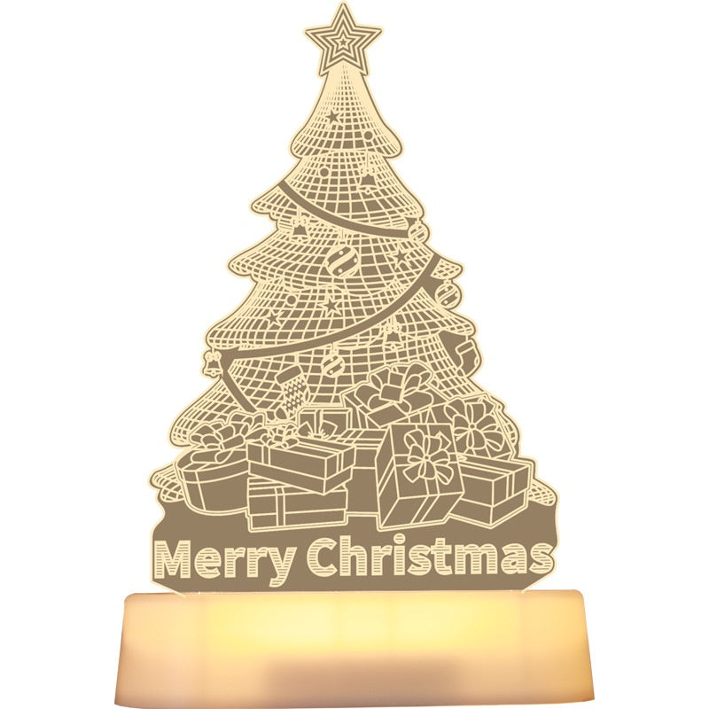 Christmas 3D Acrylic LED Night Light product detail