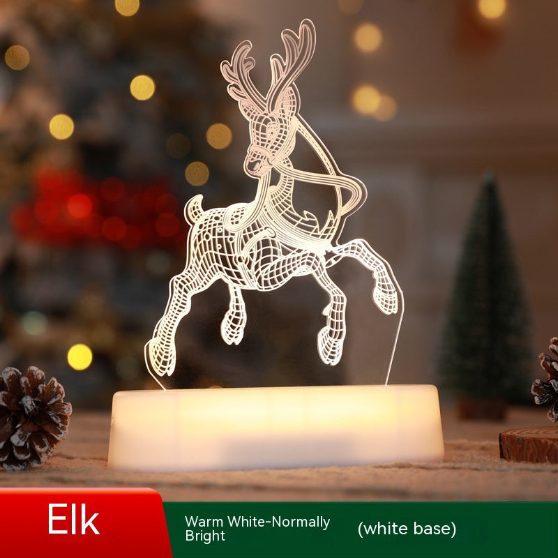 Christmas 3D Acrylic LED Night Light product detail