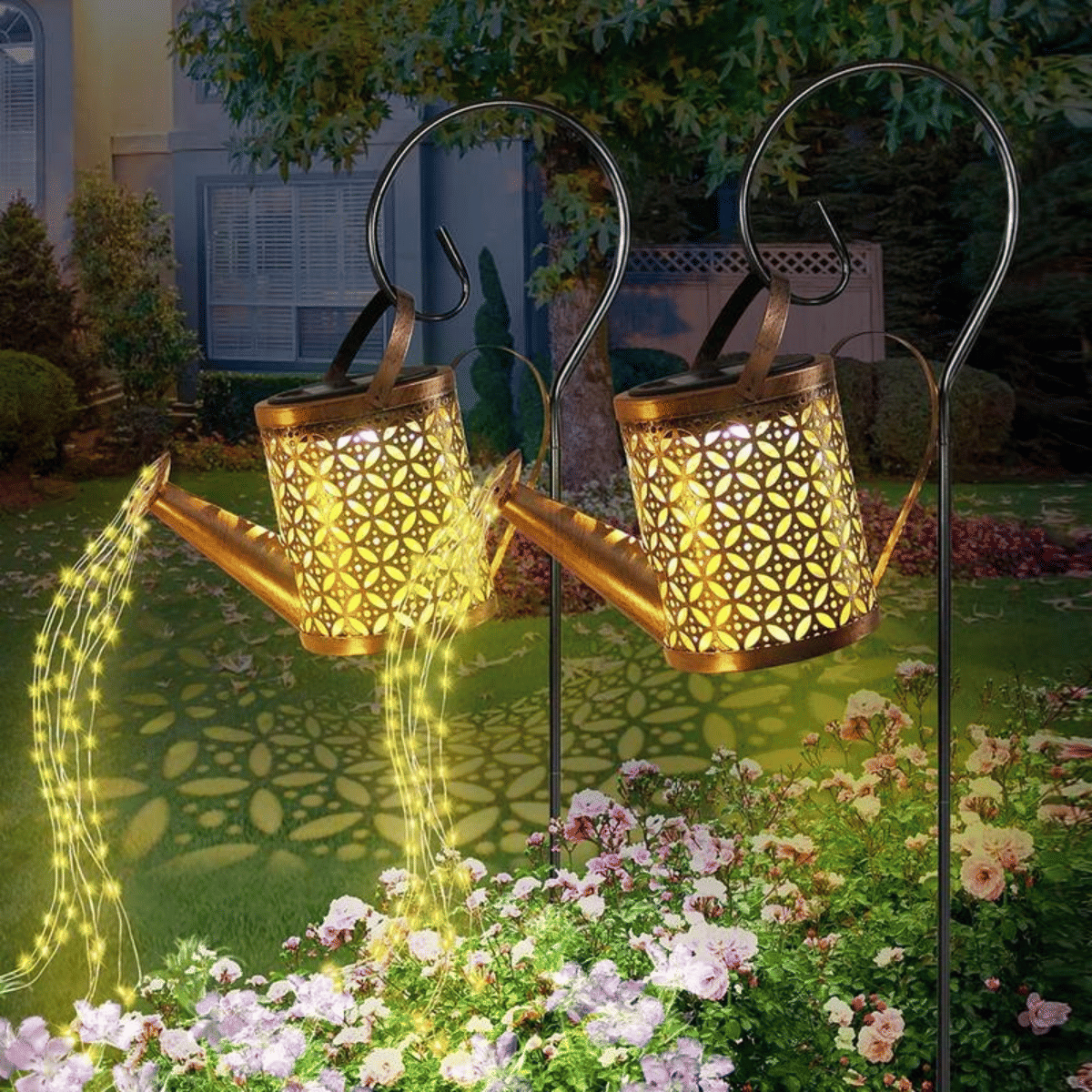 Colorful Solar Watering Can Garden Lights