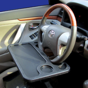 Multifunctional Car Steering Wheel Desk, Black