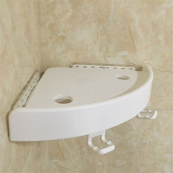 Bathroom Corner Shelf Organizer with Hooks detail 2