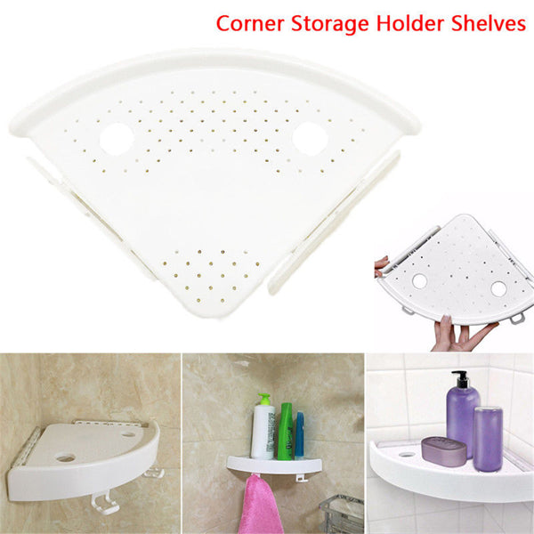 Bathroom Corner Shelf Organizer with Hooks detail 4
