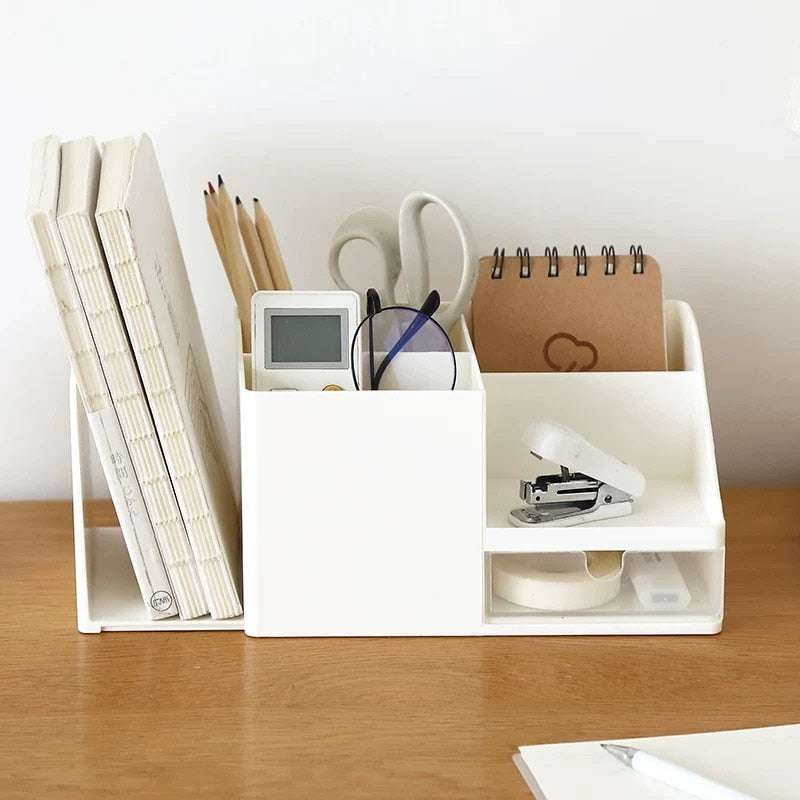 Desktop File Organizer Box, Beige