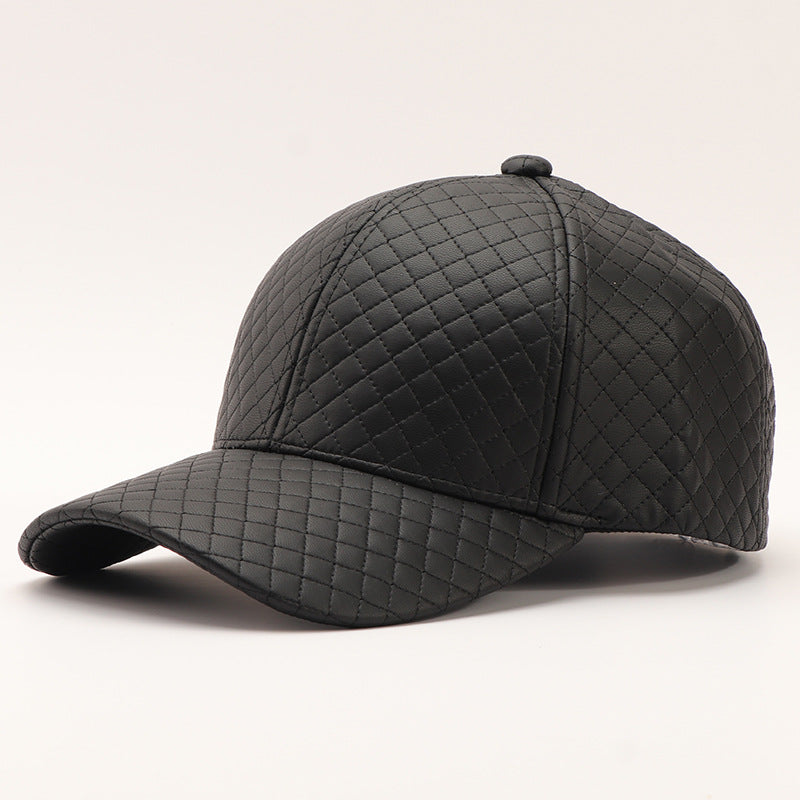 Diamond Stitch Curved-Brim Baseball Cap, Beige product detail