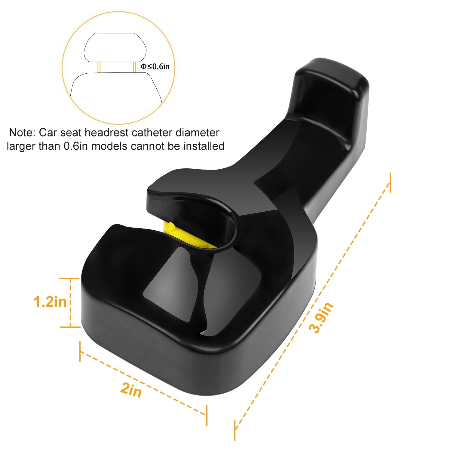 Headrest hanger detail