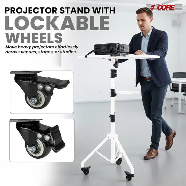 Adjustable Two-Shelf Projector Stand with Phone Holder product detail 3