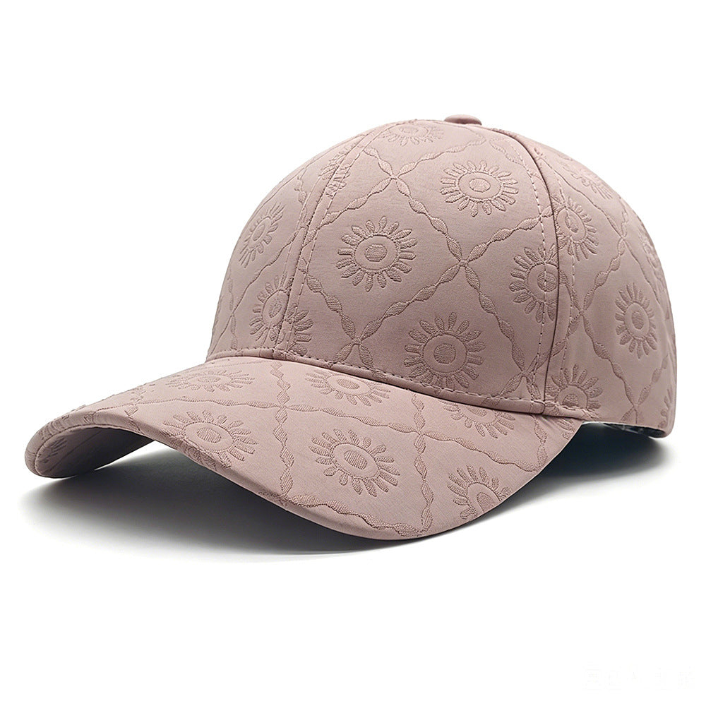 Checkered Korean-Style Baseball Cap, Black
