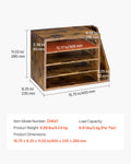 4-Compartment Wood Office Literature Organizer