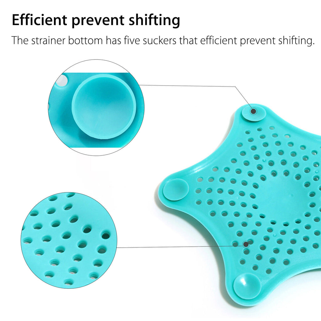 3-Pack Starfish Sink Hair Catcher Set - Blue product detail