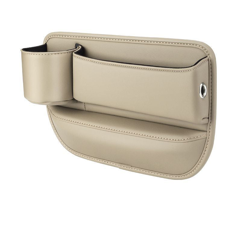Car Seat Gap Organizer for Phone Keys and Sunglasses - White Driver Seat