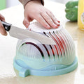 Salad and Vegetable Cutter Bowl, Blue