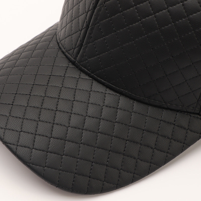 Diamond Stitch Curved-Brim Baseball Cap, Beige product detail