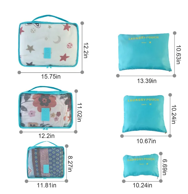 9-Piece Water-Resistant Packing Cube Set detail 2