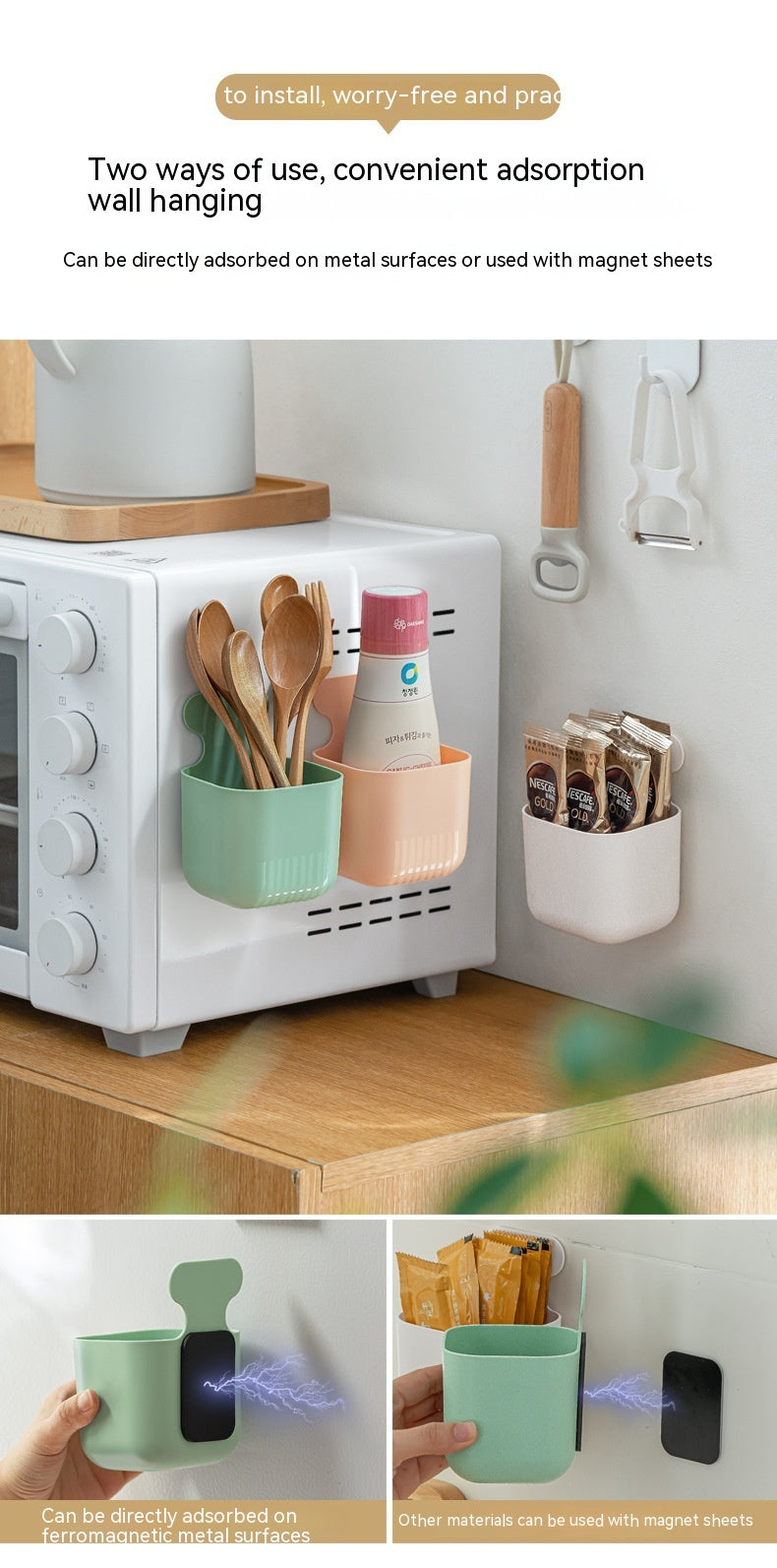 Magnetic Wall-Mounted Storage Bin product detail