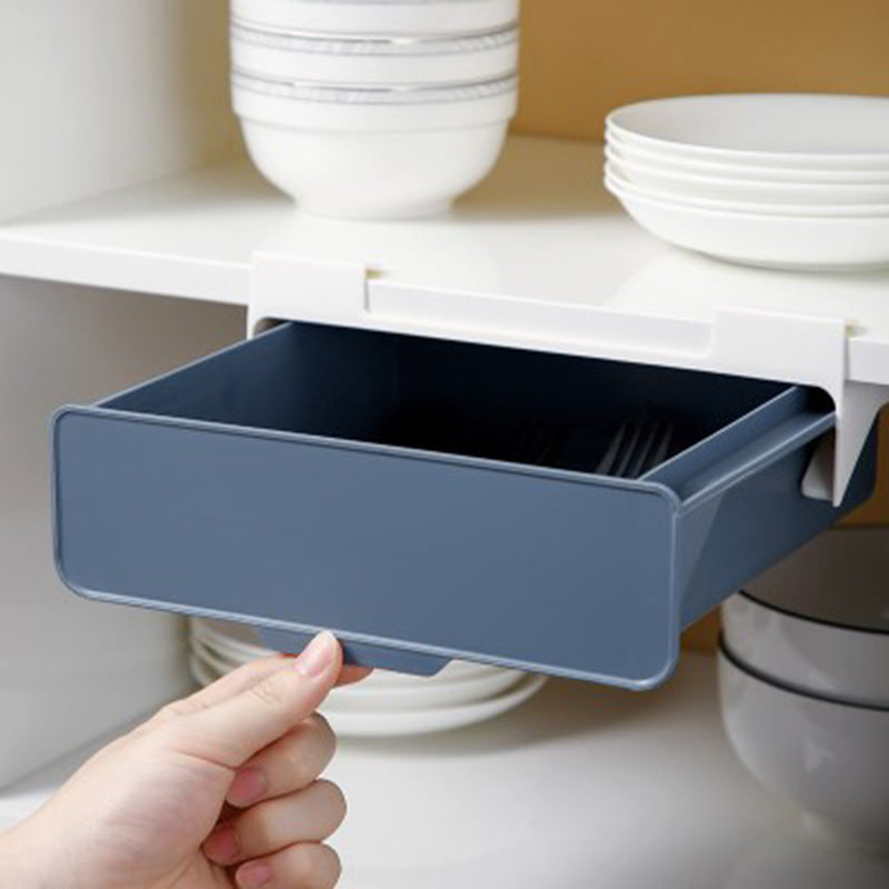 Blue Hanging Cabinet Drawer Organizer