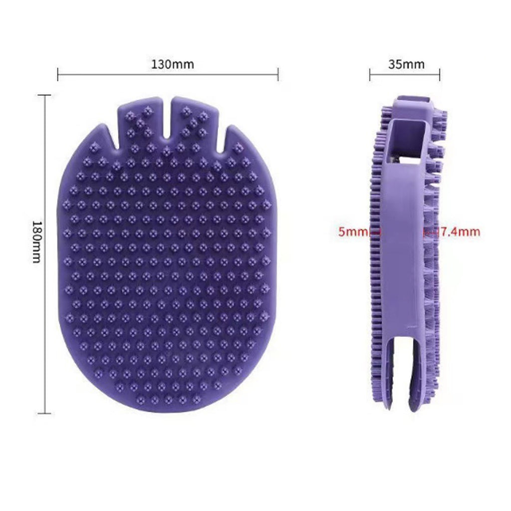 Dual-Sided Pet Shampoo Massage Brush - Purple product detail