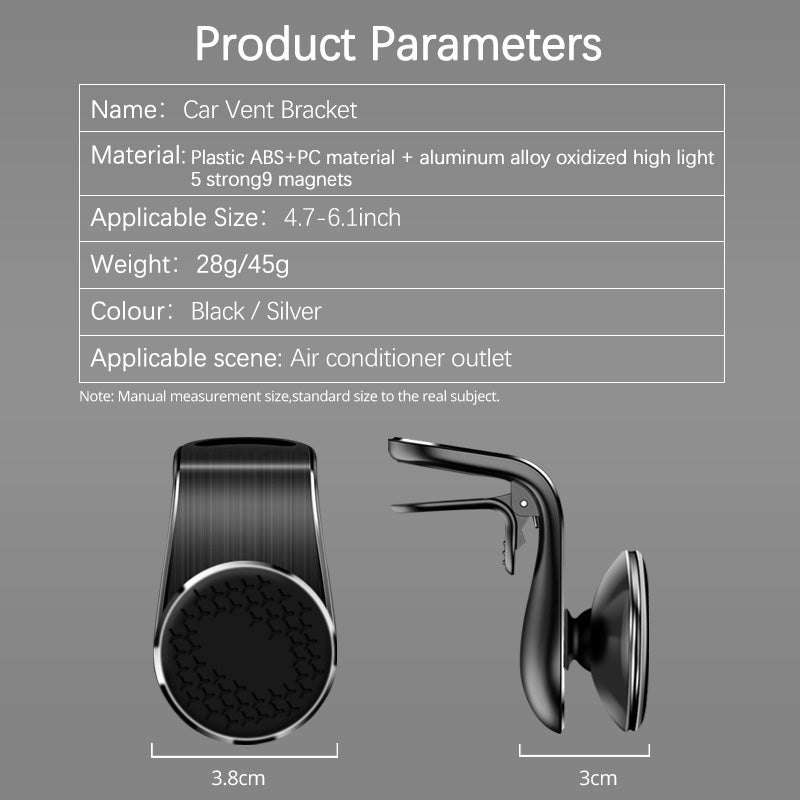 Magnetic Car Air Vent Phone Holder, Black product detail