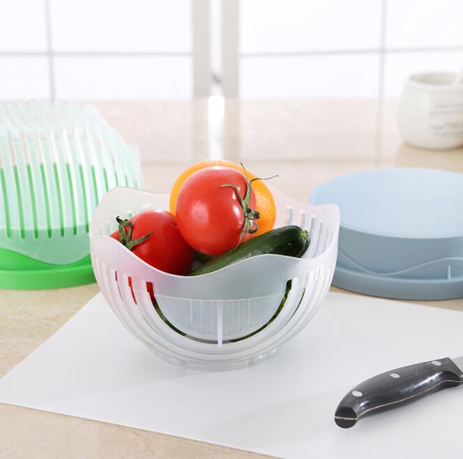 Salad and Vegetable Cutter Bowl, Blue product detail