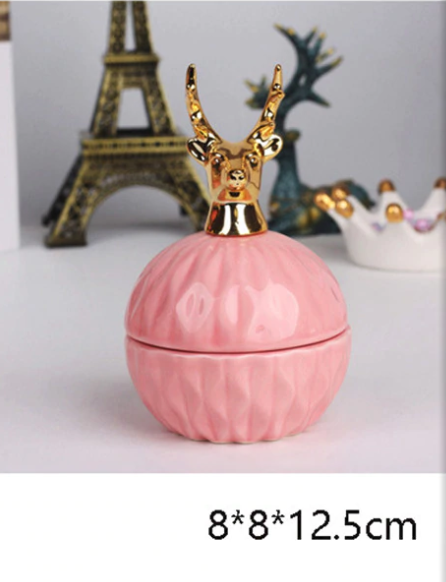 Ceramic Covered Jewelry Storage Box product detail