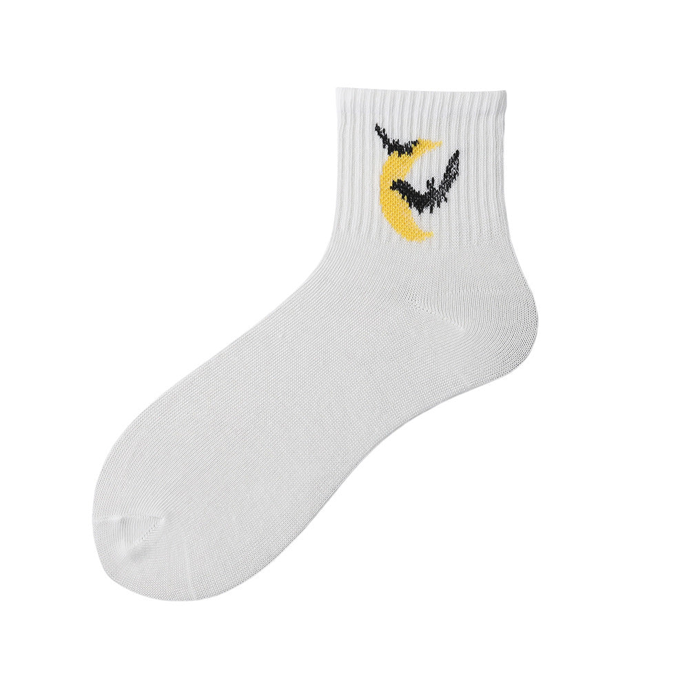 Halloween Ghost and Spider Socks, Beige, 1 Pair product detail