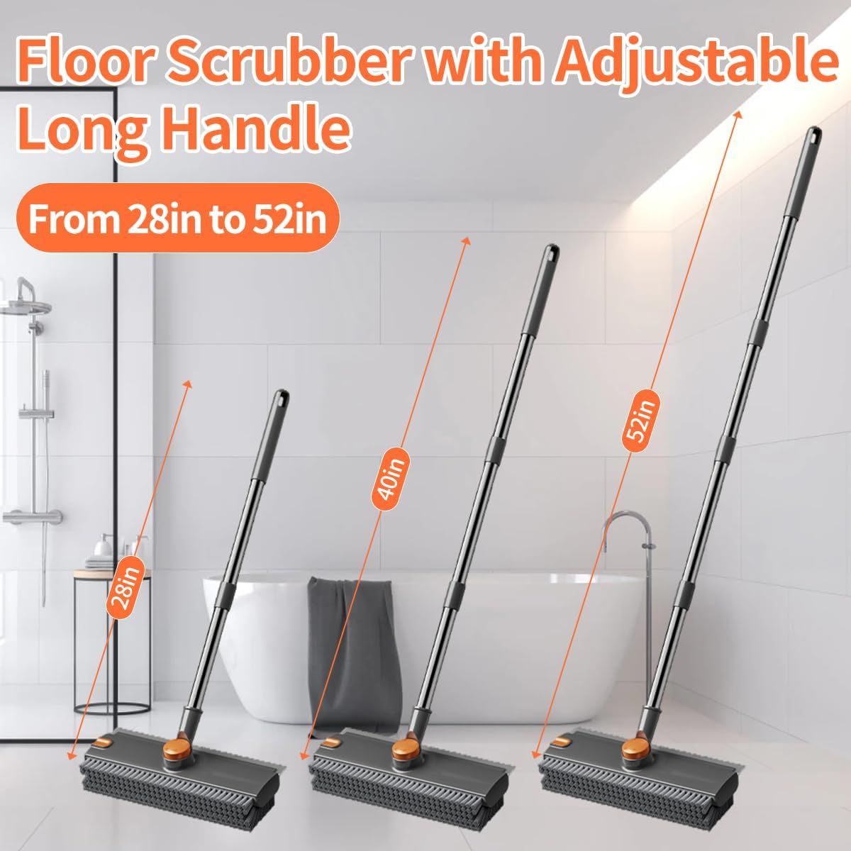 54-Inch 3-in-1 Floor Scrub Brush with Squeegee product detail 2